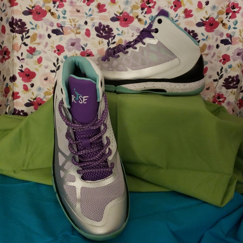 RISE PURPLE AND AQUA SNEAKERS
